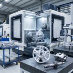 Otomotiv CNC üretimi tesisinde hassas motor parçaları işleme ve kalite kontrolü
